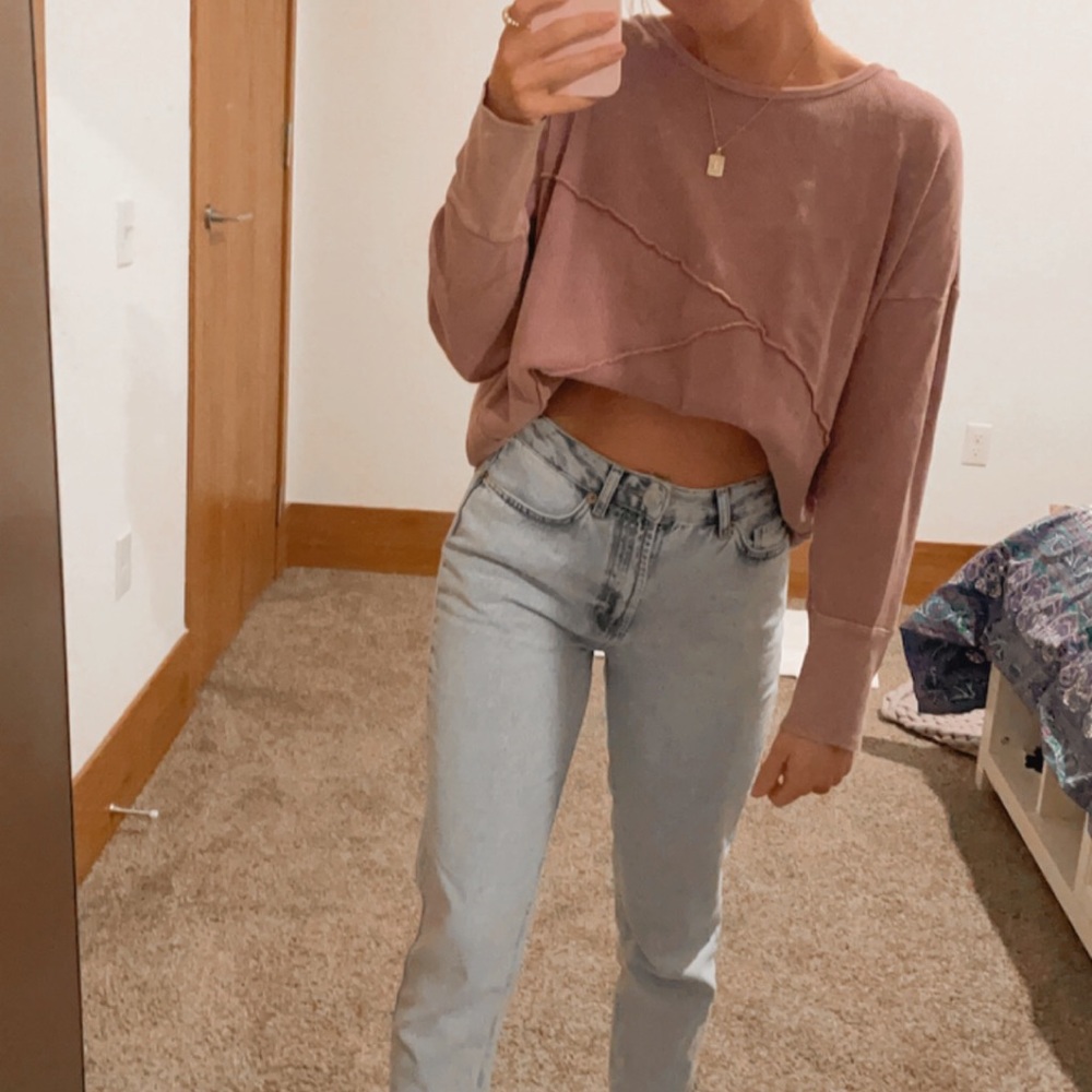 Boutique Waffle Knit Long Sleeve